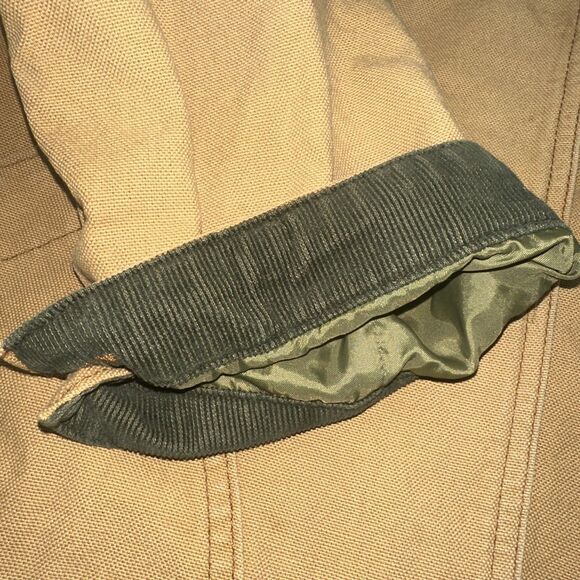 Vtg LL Bean  Chore Coat Barn Field Canvas Jacket Primaloft Flannel Lined - Picture 11 of 16